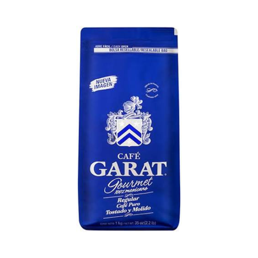 Café Garat Molido Americano Regular | Tostado medio 1 kg | 100 % Arábica Mexicano