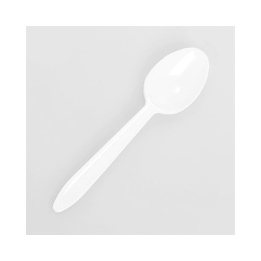 Cuchara pastelera Foriba | Caja con 60 paquetes de 50 piezas | Plástico blanco brillante .1