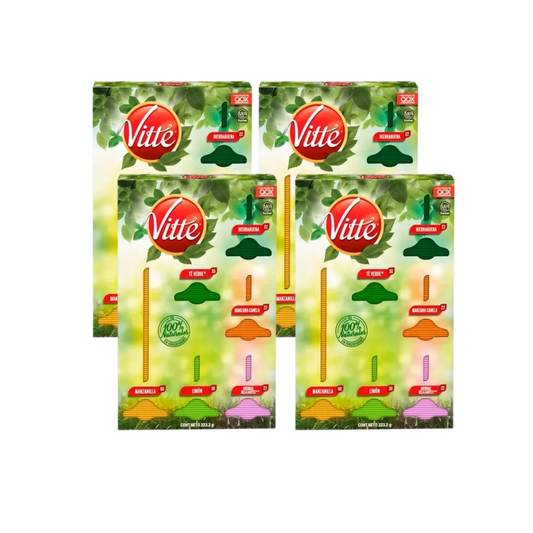 Té Vitte Surtido 186 sobres | 6 sabores naturales.1