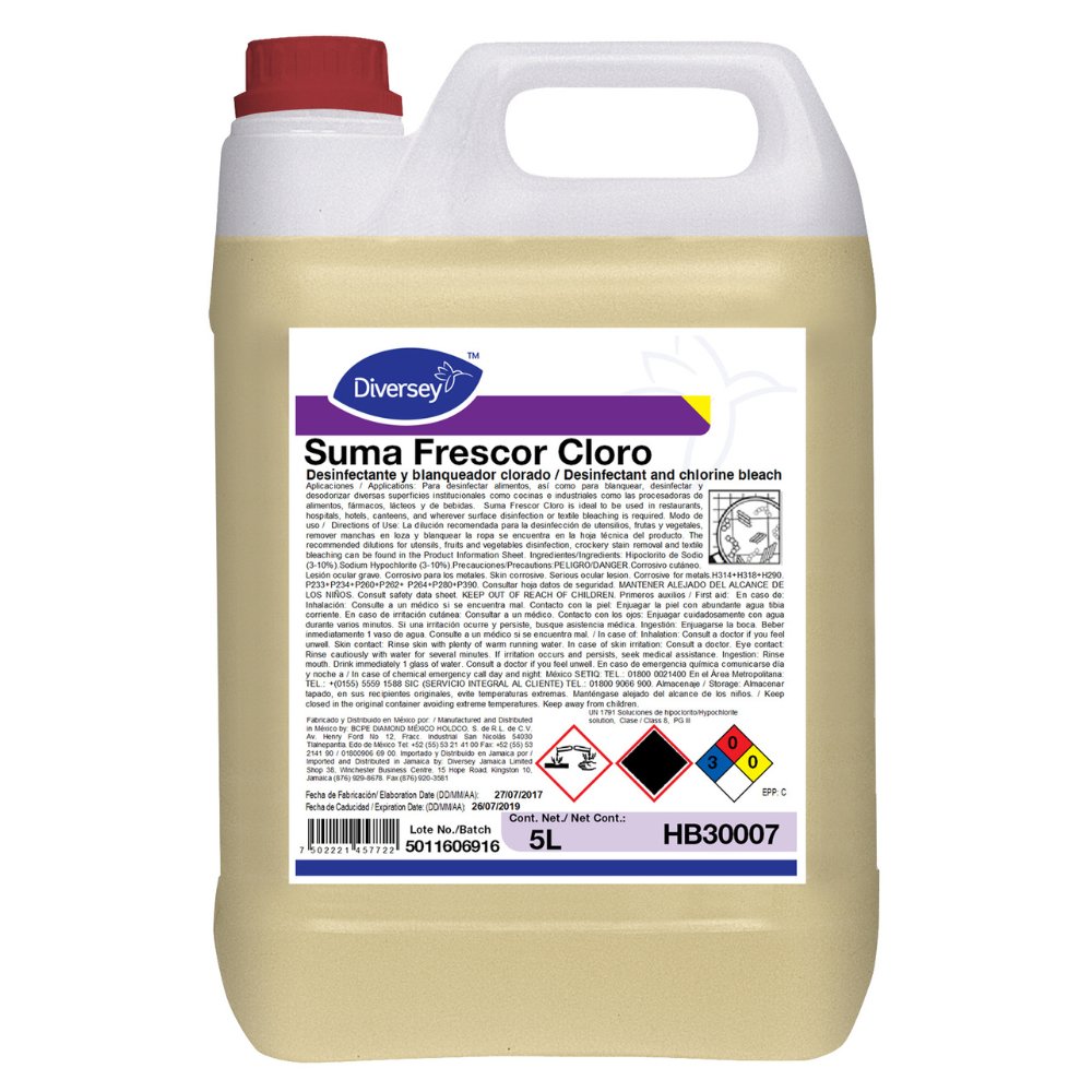 Diversey® Cuidado de Cocinas Suma Frescor Cloro (HB30007) - Karlan ¡Marca la Limpieza!HB30007
