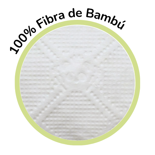 papel-higienico-bambu-gofrado-doble-hoja.peng: Detalle de un rollo de papel higiénico de bambú Bobby Soft, mostrando su diseño gofrado y doble hoja