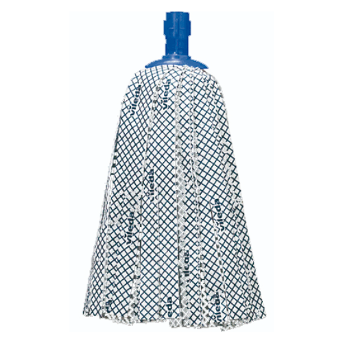 supermop-ag-vileda-fregona-microfibra-industrial.jpg: Detalle del cabezal de la fregona SuperMop Ag de Vileda Professional mostrando sus fibras de microfibra