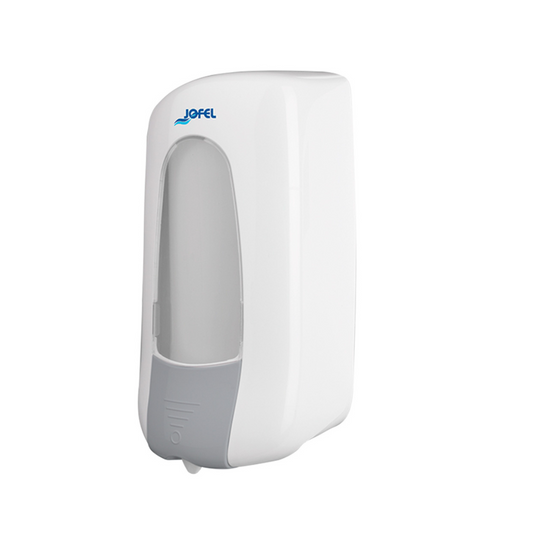 Dispensador de jabón en gel Atlántica | Jofel AC95000 | Para cartucho 800 ml | Plástico ABS blanco