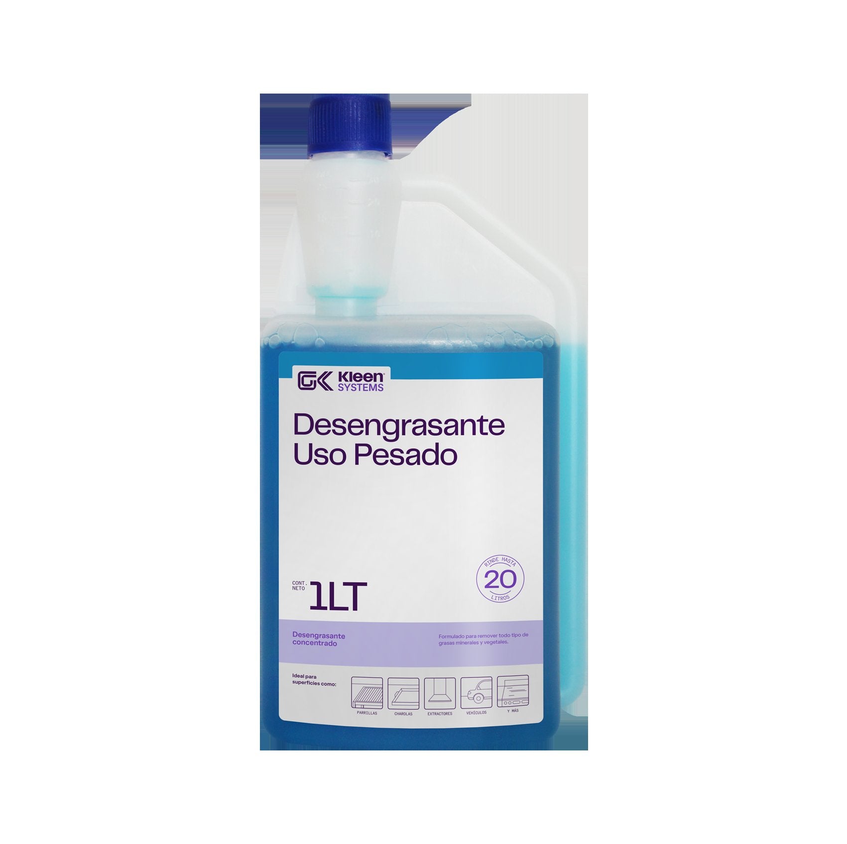 Gel Kleen Desengrasante Concentrado 1L para Cocinas Industriales