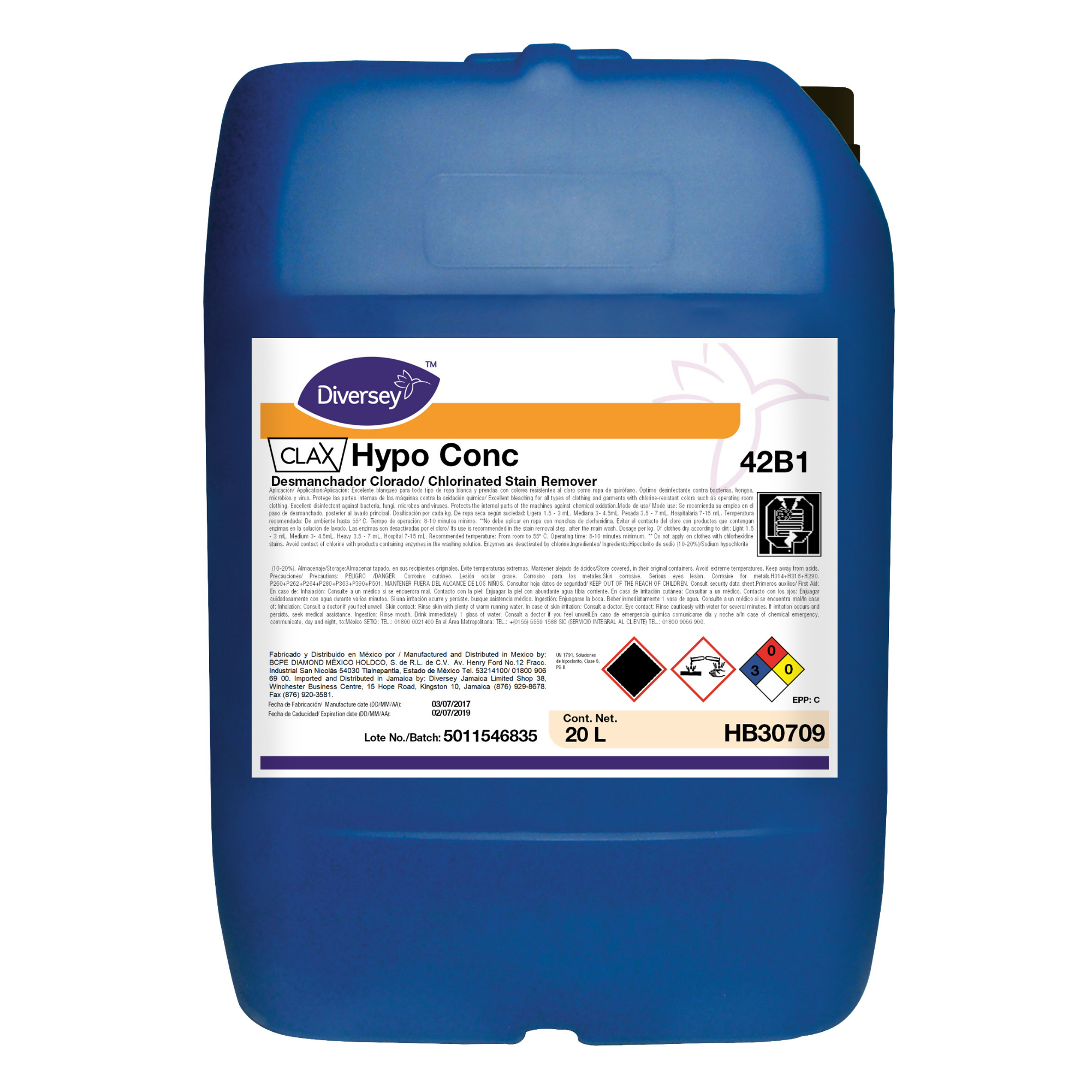 CLAX HYPO CONC.  42B1 1X20 L