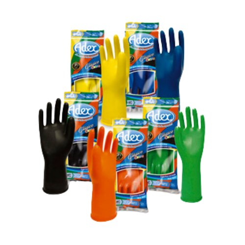 adex-guante-clasico-colors-naranja-amarillo-verde-azul-negro.peng: Guantes Clásico Colors de ADEX en varios colores como naranja, amarillo, verde, azul y negro