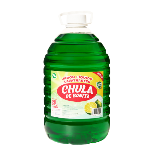 lavatrastes-chula-de-bonita-varios-tamanos.jpg: Botellas del lavatrastes CHULA DE BONITA en diferentes presentaciones:  garrafa de 5L.