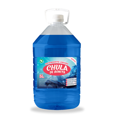 detergente-liquido-chula-de-bonita-ropa-color.jpg: Botella de 7 litros de detergente líquido CHULA DE BONITA para ropa de color, mostrando un diseño vibrante
