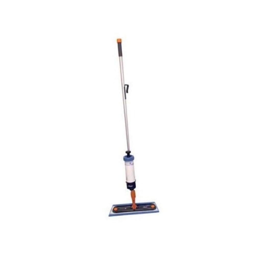 Equipo de limpieza de pisos Pace Tool de Diversey, mostrando su mango ergonómico, botella de solución y base para microfibra.