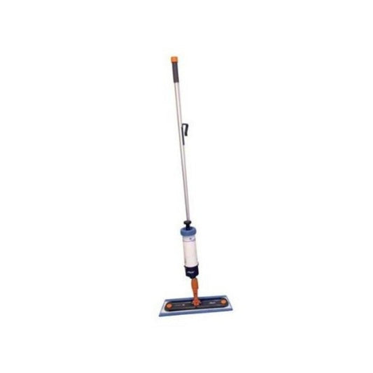 Equipo de limpieza de pisos Pace Tool de Diversey, mostrando su mango ergonómico, botella de solución y base para microfibra.