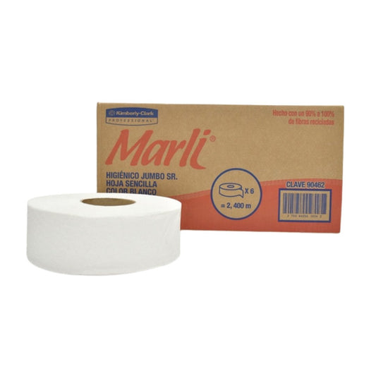 Higiénico Jumbo Marli® 1ply Sr 400m (90462) - Karlan ¡Marca la Limpieza!90462