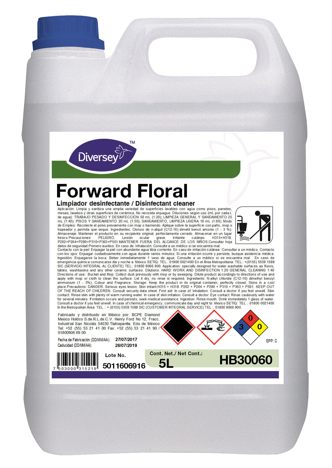 Diversey® Cuidado de Edificio Forward Floral (HB30060)