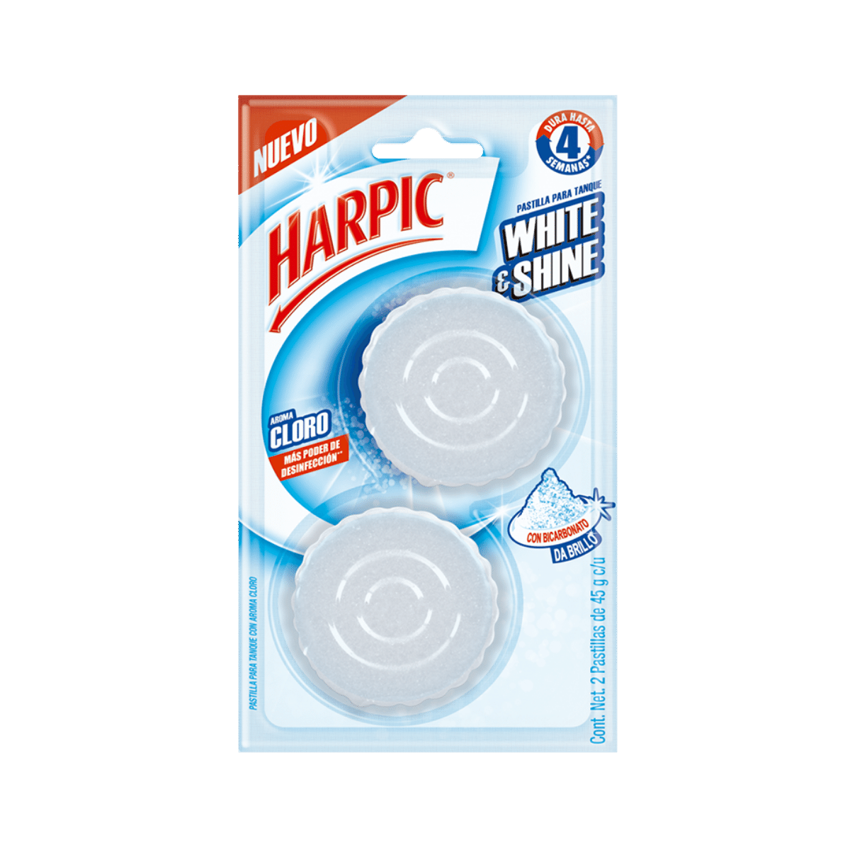 Harpic® White & Shine Pastilla Para Tanque con Aroma a Cloro