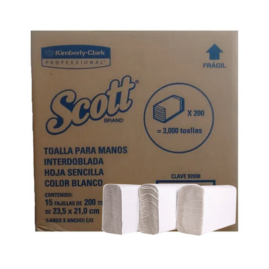 Toalla Manos Interdoblada Scott® 200 (92698)