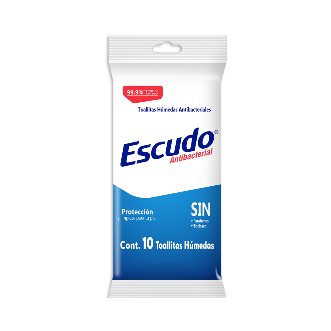 Toallita Húmeda Desinfectante Manos Escudo® Pocket 10 Toallas (92546)