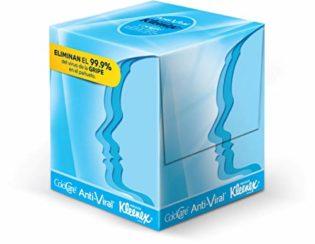 Kimberly Clark Pañuelos Faciales Kleenex Antiviral Cubo (individual) 80 hojas (89353)