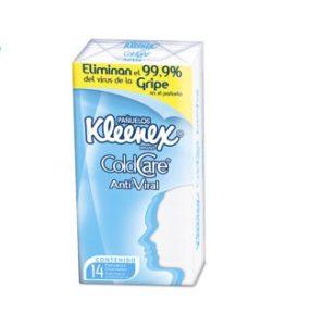 Kimberly Clark Pañuelos Faciales Kleenex Antiviral Sella-Pack  4 Paquetes 14 Hojas (89354)