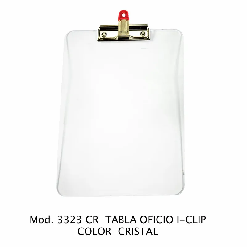 Tabla de Apoyo Tamaño Oficio — Material Plástico — Broche i – Clip