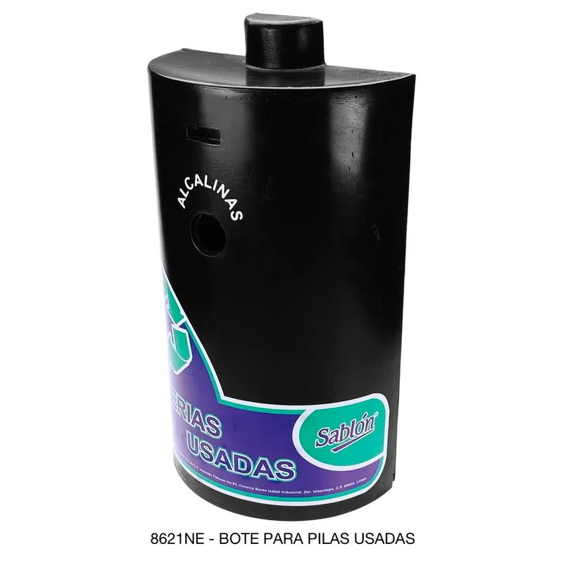 Bote de basura para pilas y baterías usadas
