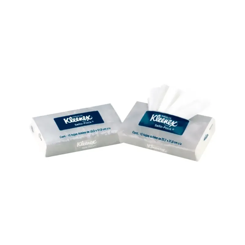 Pañuelo Facial Kleenex® Sella-Pack 15 hjs x 192