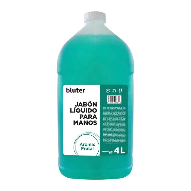 JABÓN LÍQUIDO ANTIBACTERIAL BLUTER 4 L - Frutal