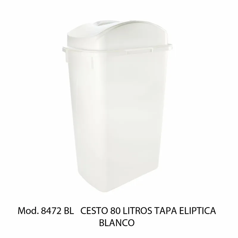 Bote de basura grande de 80 litros — Tapa Elíptica
