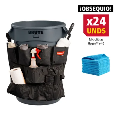 Contenedor BRUTE® + Bolsa organizadora BRUTE® Executive + Obsequio: Paño de microfibra HYGEN™ r-40 (24 pzs)