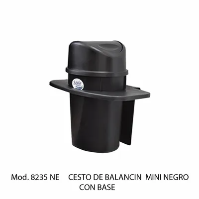 Bote de basura balancín mini con base — 31 x 17 x 27
