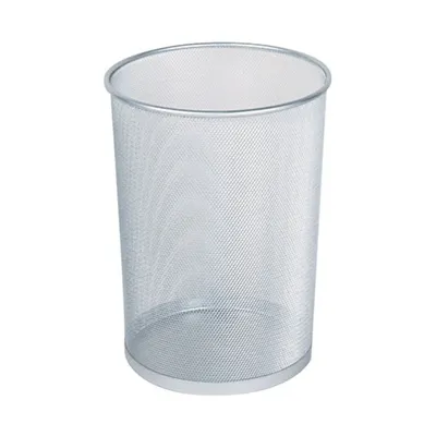 Bote de basura de tapa abierta Concept Collection de 19 L, color plateado