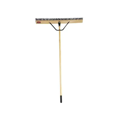 Escoba de empuje con mango de madera de 2.86 cm