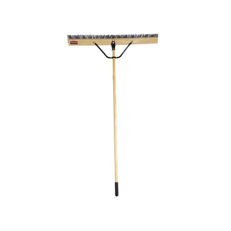 Escoba de empuje con mango de madera de 2.86 cm