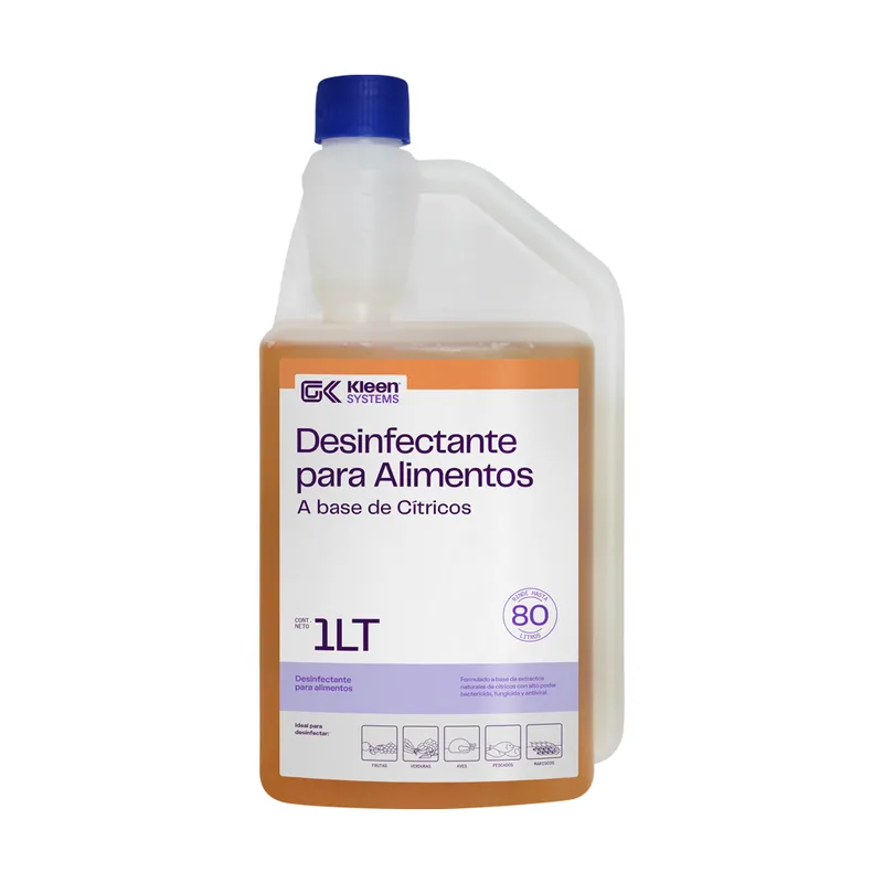 DESINFECTANTE PARA ALIMENTOS 1 L - Desinfectante concentrado a base de cítricos