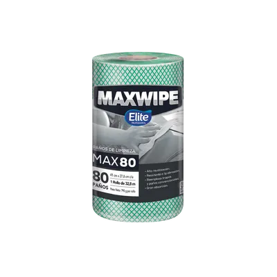 Paño de limpieza MAX80 / Formato Rollo / Verde