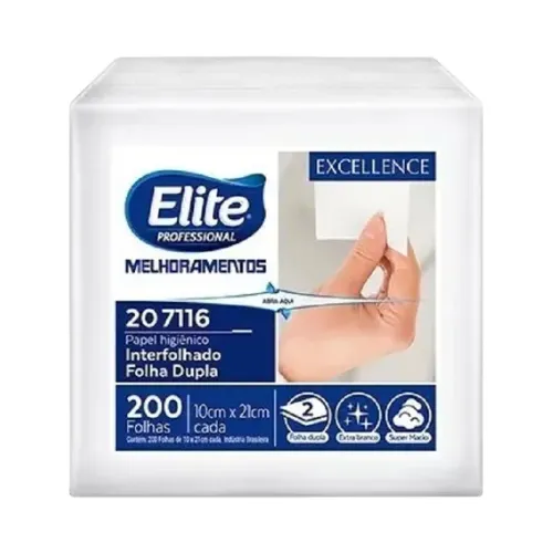 Higiénico Interfoliado HD Elite | Doble Hoja | 60 Paquetes x 200 Hojas | Clave 207116
