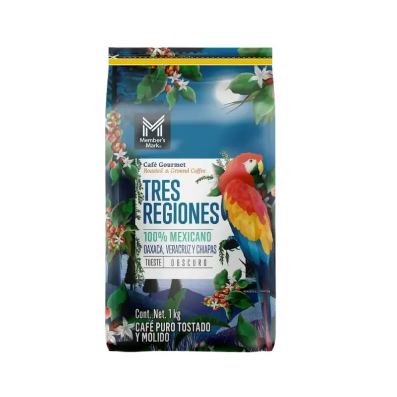 Café Member’s Mark Gourmet 3 Regiones | Molido regular 1 kg | Arábica mexicano tostado medio
