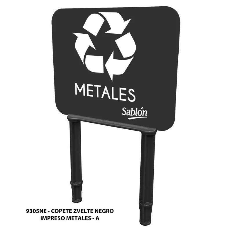 Copete Negro para Bote Zvelte 87 Litros — Impreso Metales