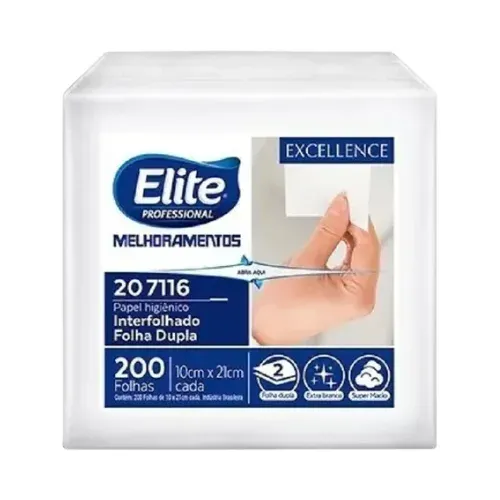 Higiénico Interfoliado HD Elite | Doble Hoja | 60 Paquetes x 200 Hojas | Clave 207116