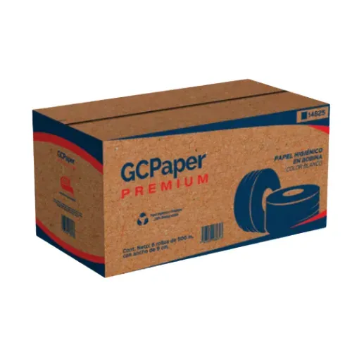 Higiénico Bobina Gcpaper HD Premium | 500m | Doble Hoja | 100% Fibra Virgen | Clave 14825