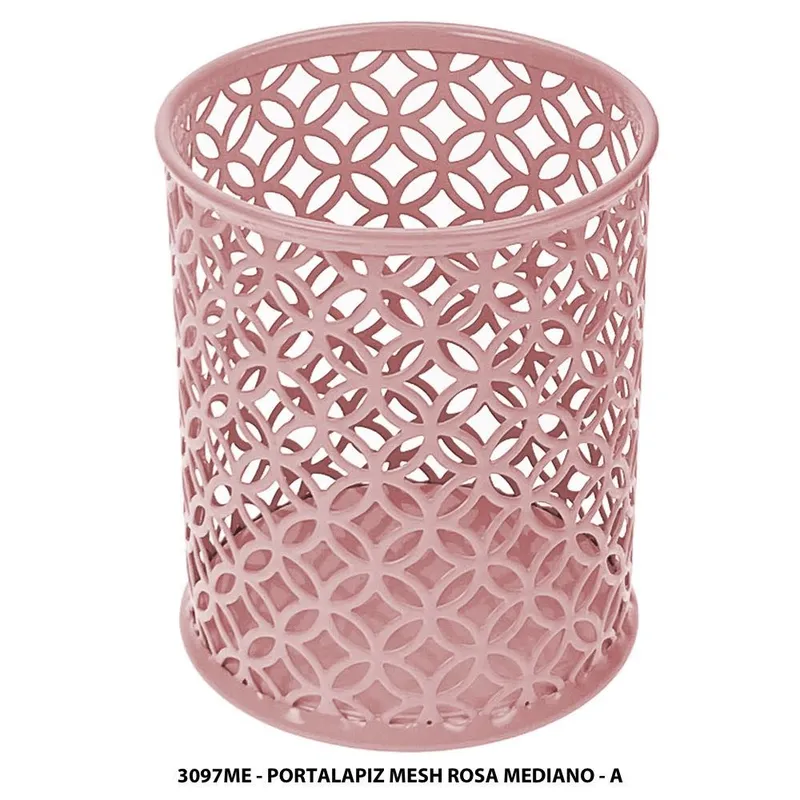 Portalápiz Mesh Mediano Rosa 3097me — Grosor: 0.30mm — Material: Metal