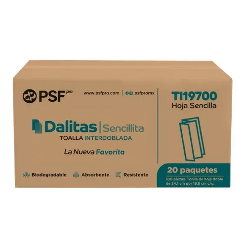 Toalla Interdoblada Dalia TI100 C/20 250pz