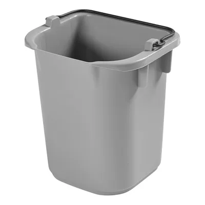 Cubeta ejecutivo gris de alta resistencia, capacidad 4.7 L