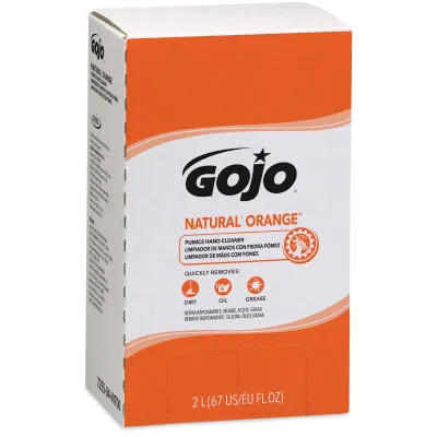 GOJO® NATURAL* ORANGE™ Pumice Hand Cleaner INTL Pro 4/2000ML - Limpiador de manos de piedra pómez GOJO® NATURAL* ORANGE™ Repuesto de 2000 ml para dispensador GOJO® PRO™ TDX™