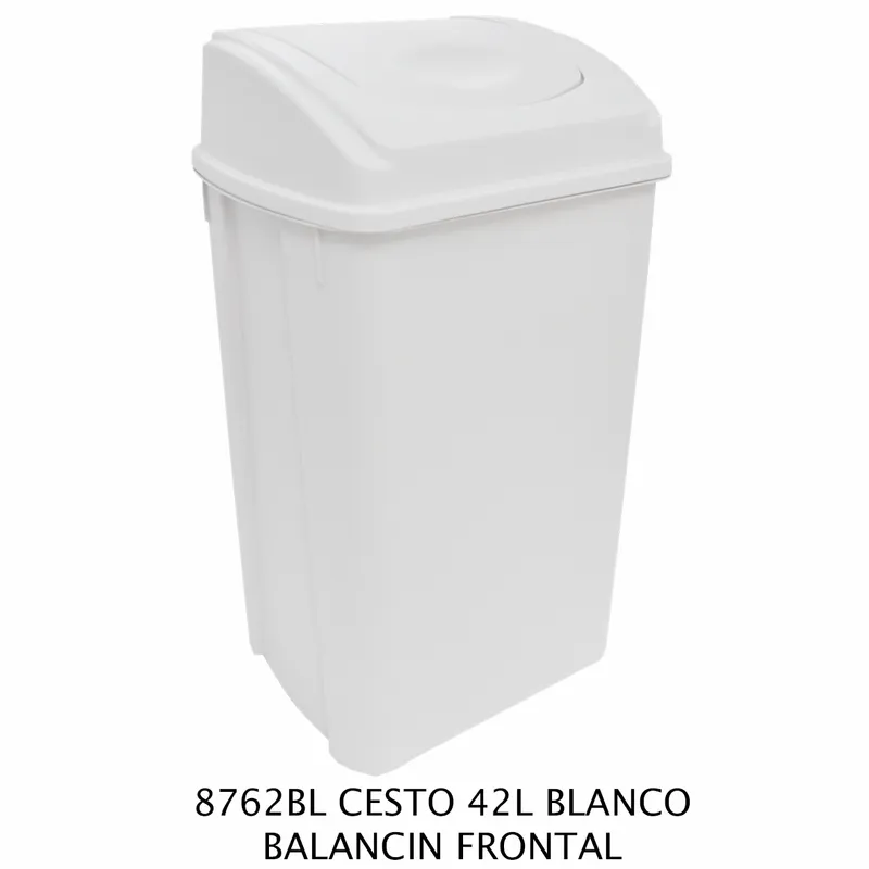 Bote de Basura Mediano — 42 litros — Tapa tipo Balancín Frontal