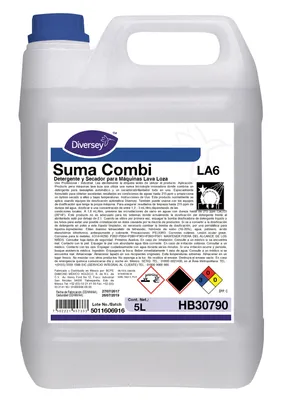 Detergente y Abrillantador para Lavavajillas Suma Combi+ Diversey 101101254