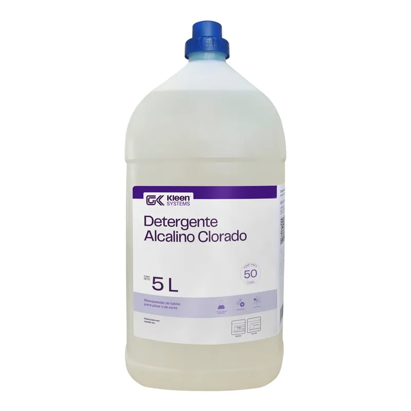 DETERGENTE ALCALINO CLORADO 5 L - Blanqueador para tablas de madera y plástico