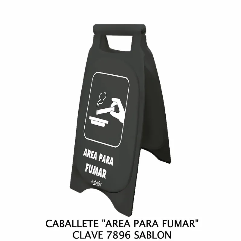 Caballete de Plástico Rígido — Señal: Área para fumar