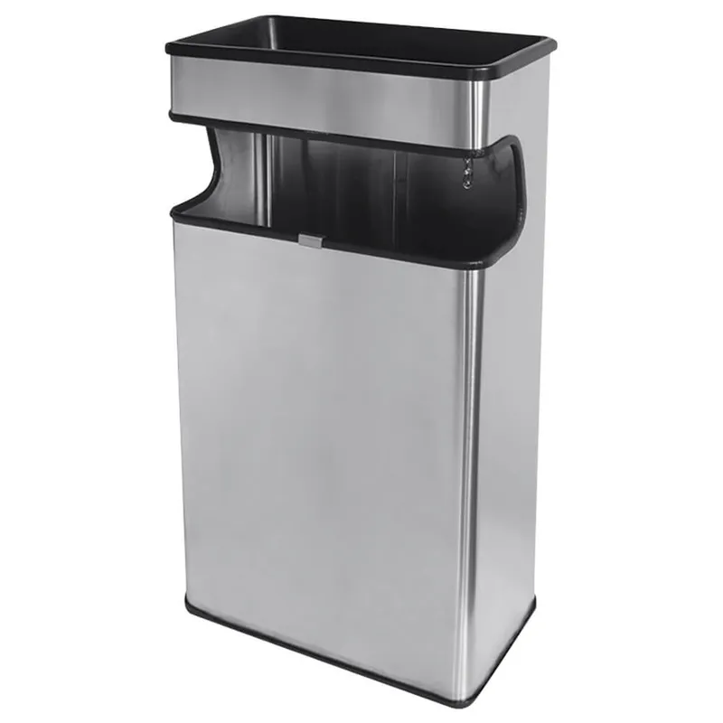 BASURERO RECTANGULAR INOXIDABLE
