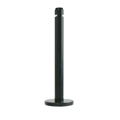 Poste para fumadores de aluminio color negro, 10 cm diámetro × 104 cm alto