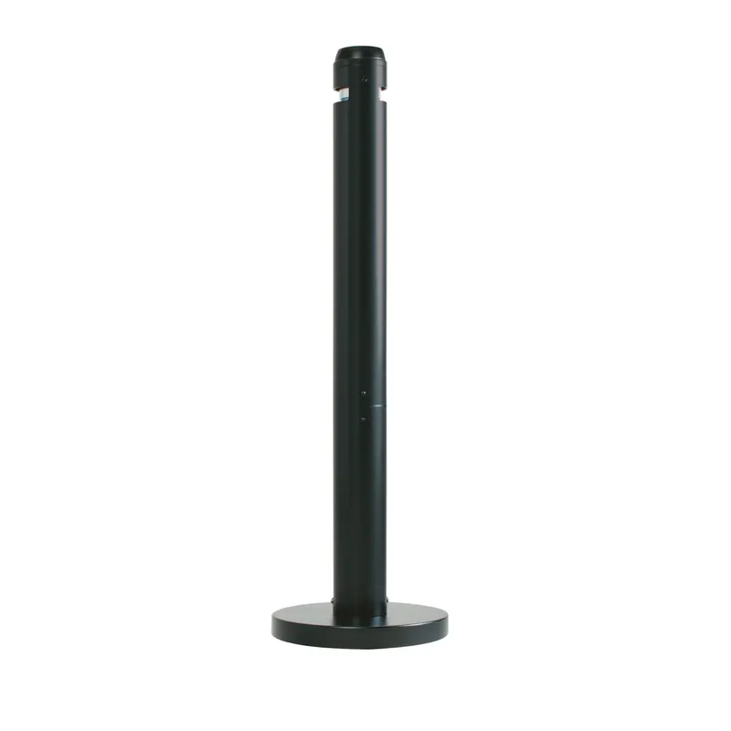 Poste para fumadores de aluminio color negro, 10 cm diámetro × 104 cm alto