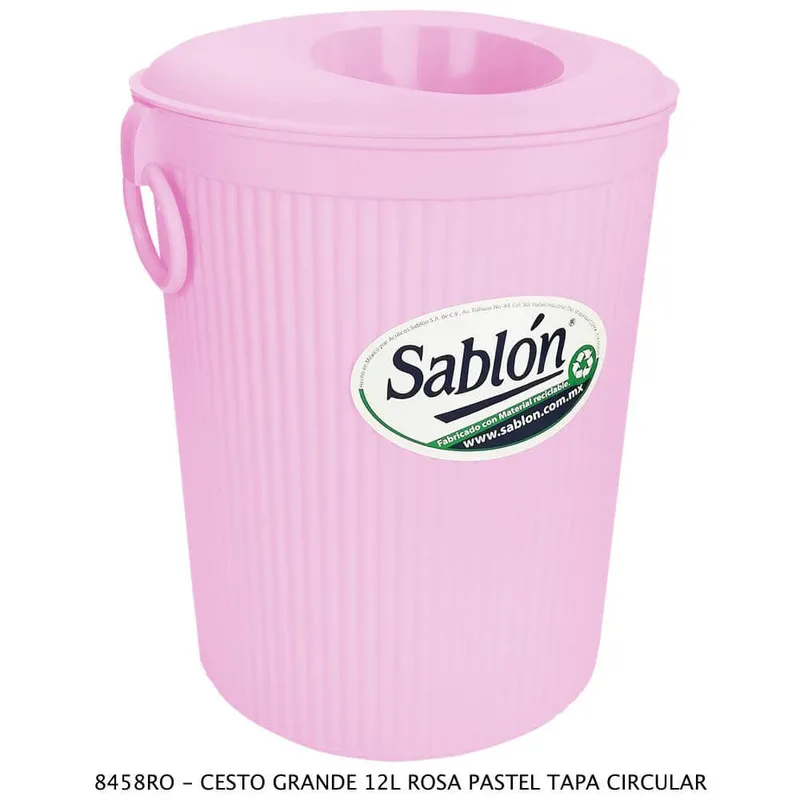Bote Grande de basura con tapa circular